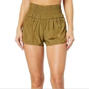 Free People Movement FP The Way Home running shorts with high smocked waist Sz S